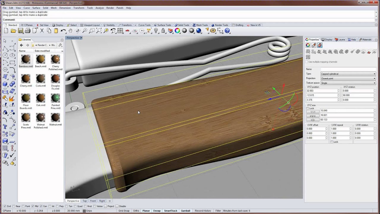 UV mapping in v5 Rhino