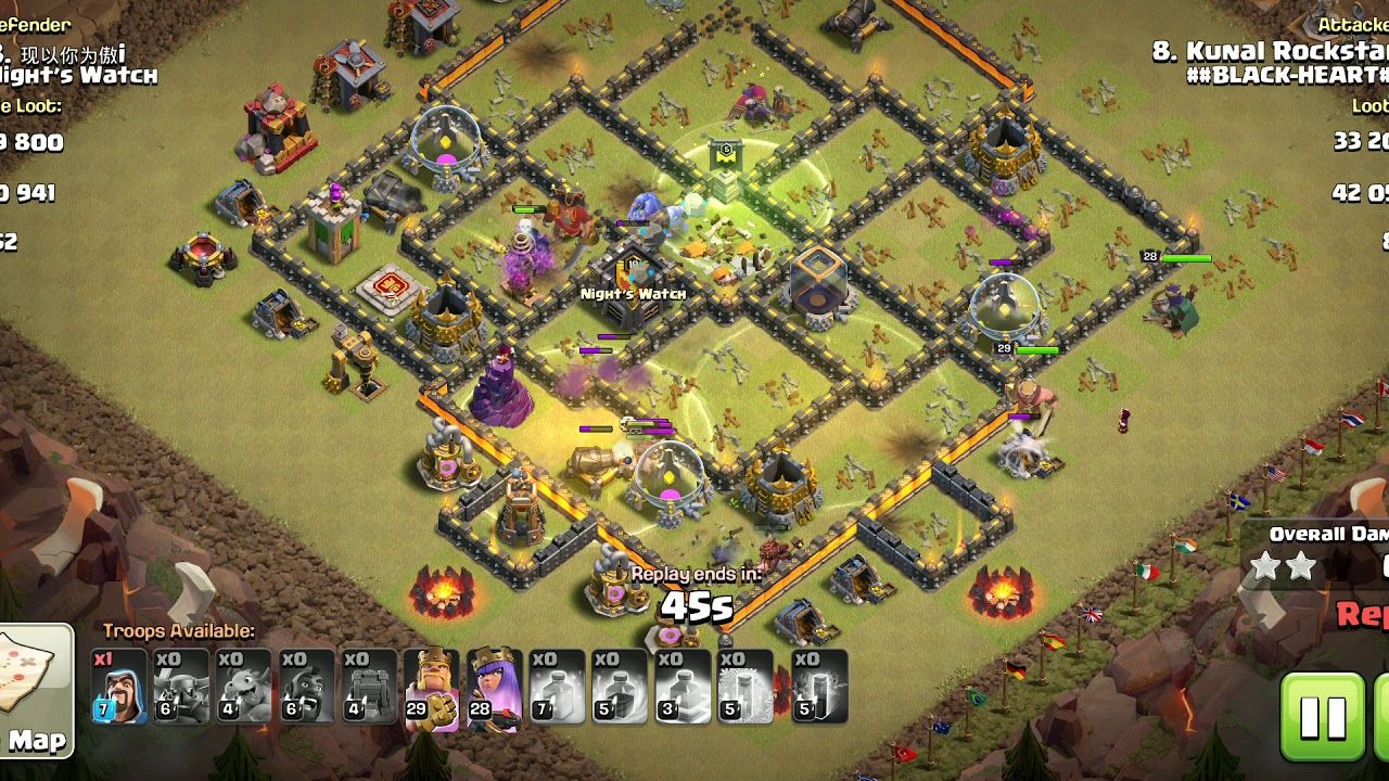 Hope War Attack Strategy Th10(Hog, Pekka) | Clash of Clans