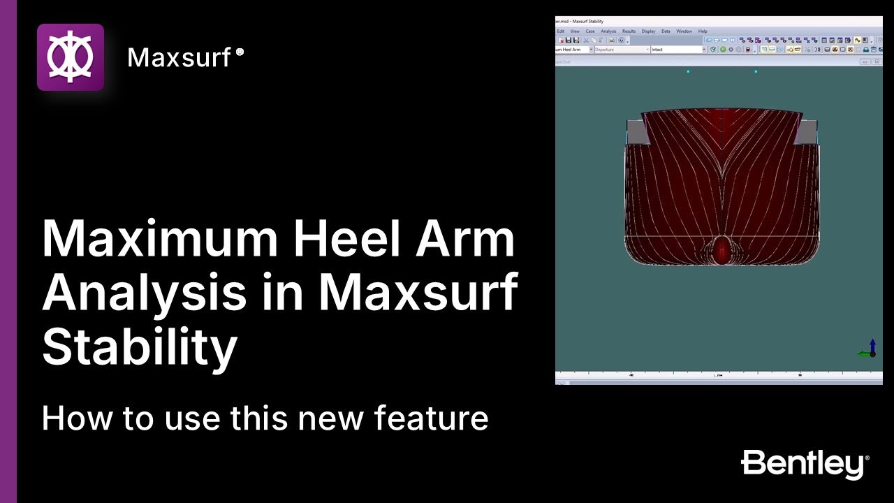 Maximum Heel Arm Analysis in Maxsurf Stability