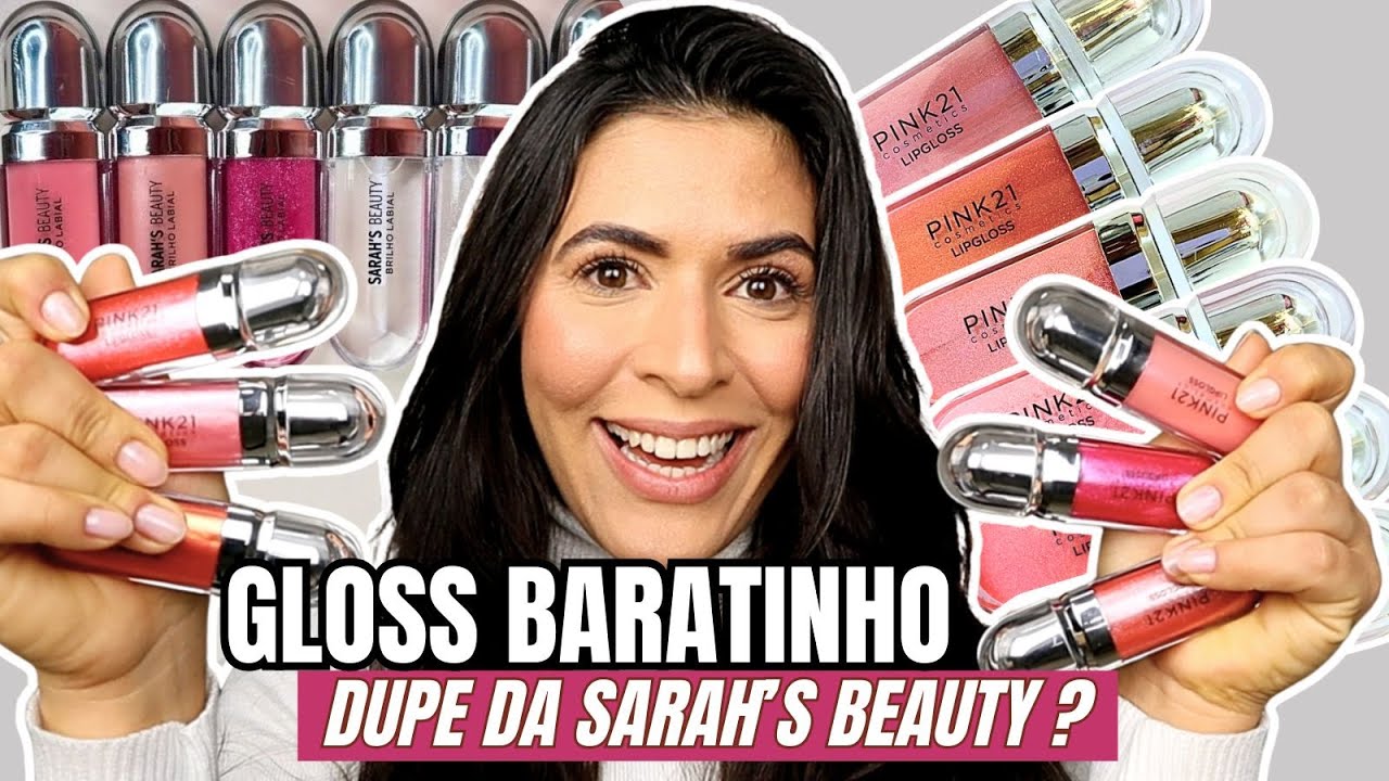 Testando Gloss Labial Pink 21: Dupe Gloss Kiko Milano 3D e Lip Gloss Sarah's Beauty ?