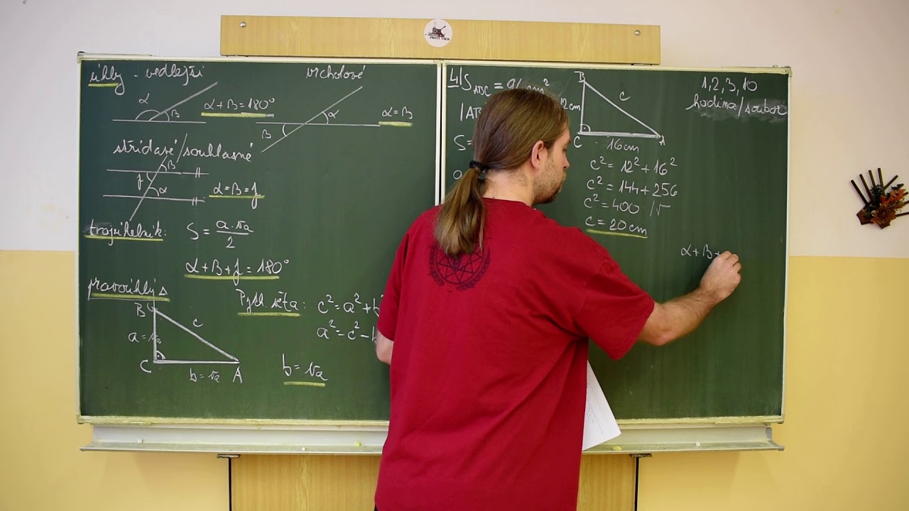 Matematika - Příprava na přijímací test - Geometrie (výpočty)
