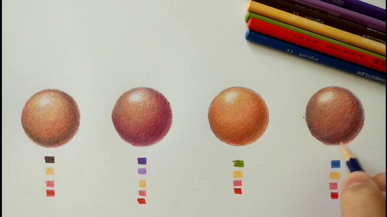 4 Shades of skin tones - color pencils tutorial - كيف ألون البشرة بالخطوات - ألوان خشبية