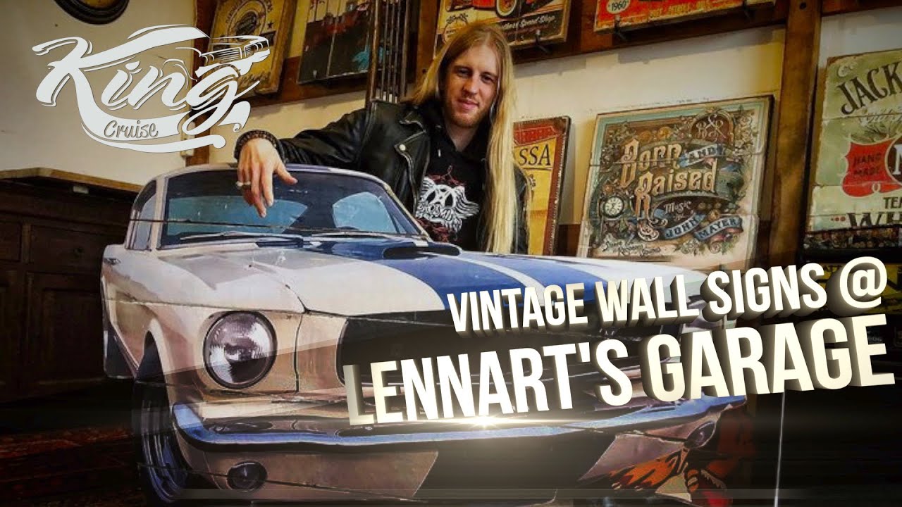 Vintage Wall Signs @ Lennart's Garage // Classic Automotive Artwork -  KING CRUISE TV