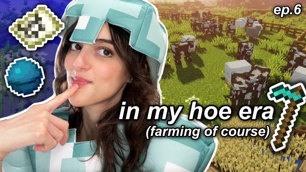 dumb girl goes on a treasure hunt + becomes a farmer in Minecraft HARDCORE