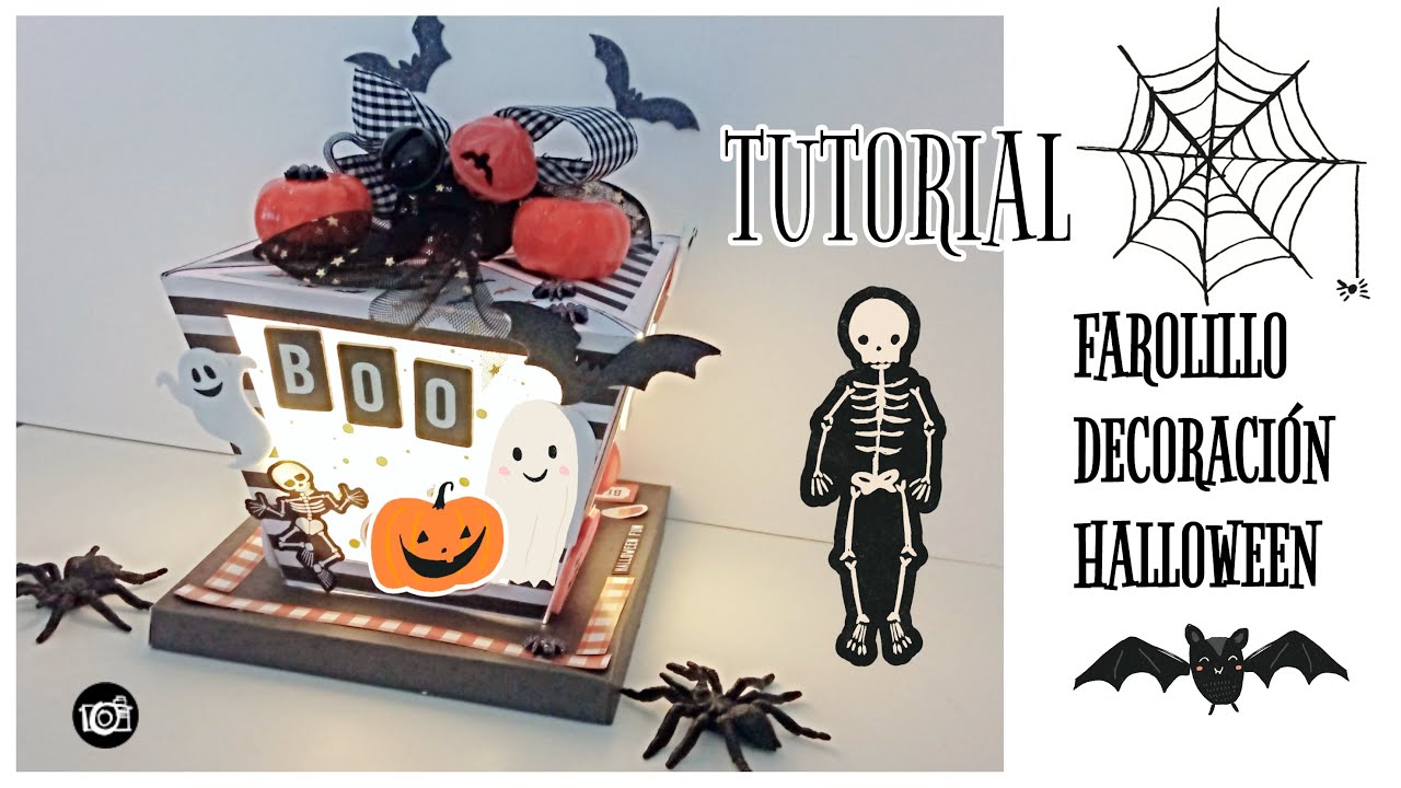 Tutorial Farolillo Halloween. Regalo plantillas