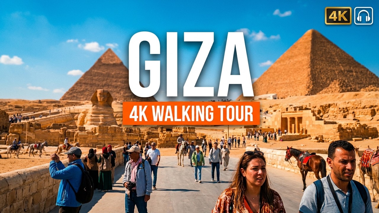 Giza Pyramids Walking Tour 2026 | 4K Cairo Walk