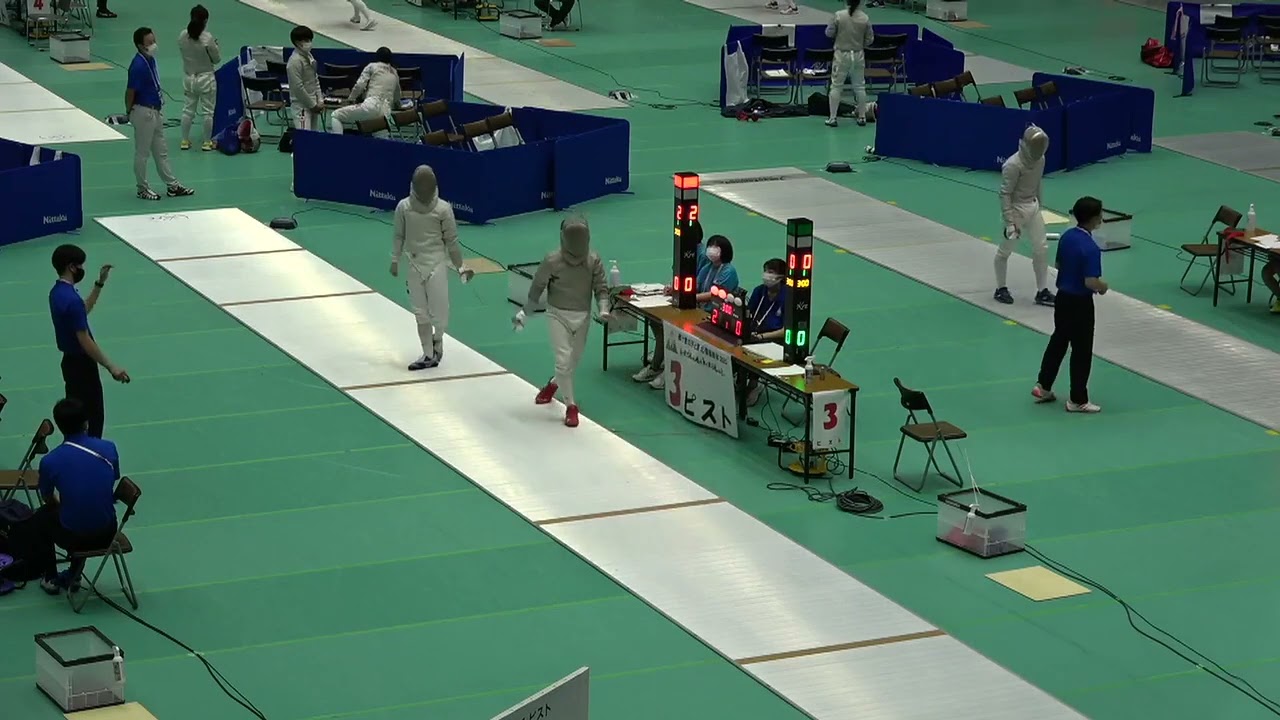 2021年IH フェンシング 男子 サーブル 予選3プール 今井稜久 三島長陵(静岡) vs 小湊来稀 東京学館新潟(新潟)