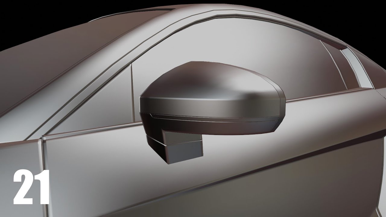 Blender 2.90 Car Modeling - Part 21 [The Side Mirrors]