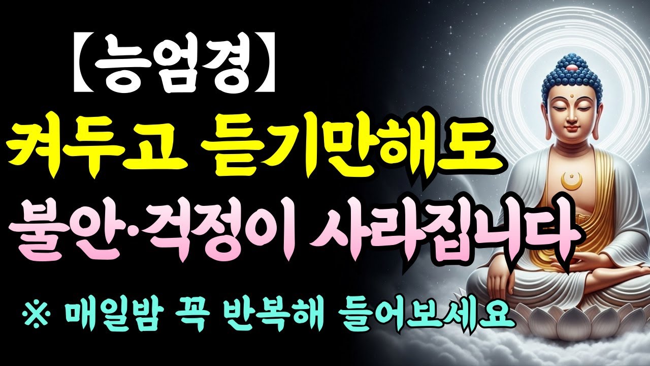 【능엄경 수면불경】걱정이 멈추지 않는 진짜 이유와 내려놓는 방법 | 5분후 검은화면 전환 | 능엄경 | 부처님말씀 | 불교지혜 | 불경듣기 | 명언 | 잠들기전