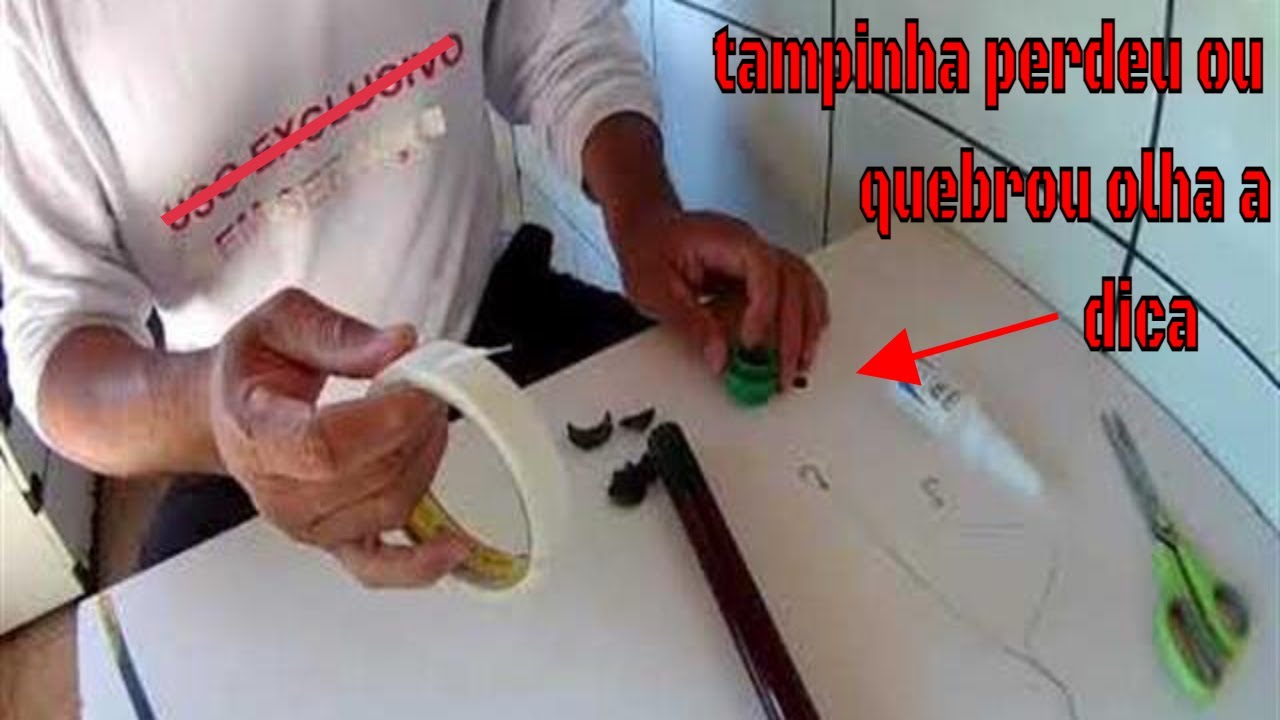 Perdeu ou quebrou a tampinha da vara telescópica/ Jeito simples de consertar
