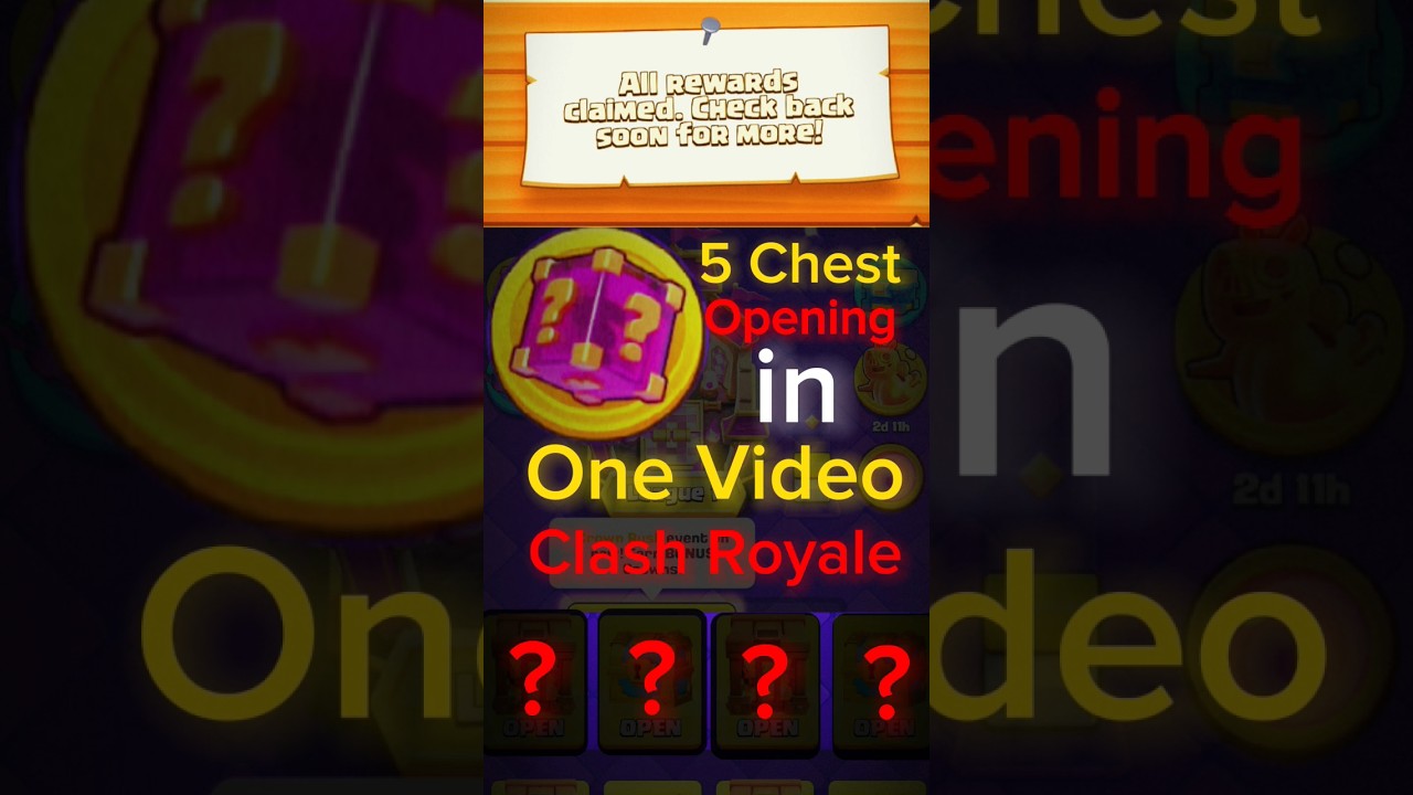5 Chest Opening in 15 Seconds 😍 | Clash Royale Chest Openings