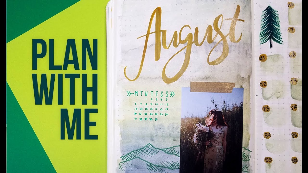 PLAN WITH ME! August 2018 Bullet Journal Setup