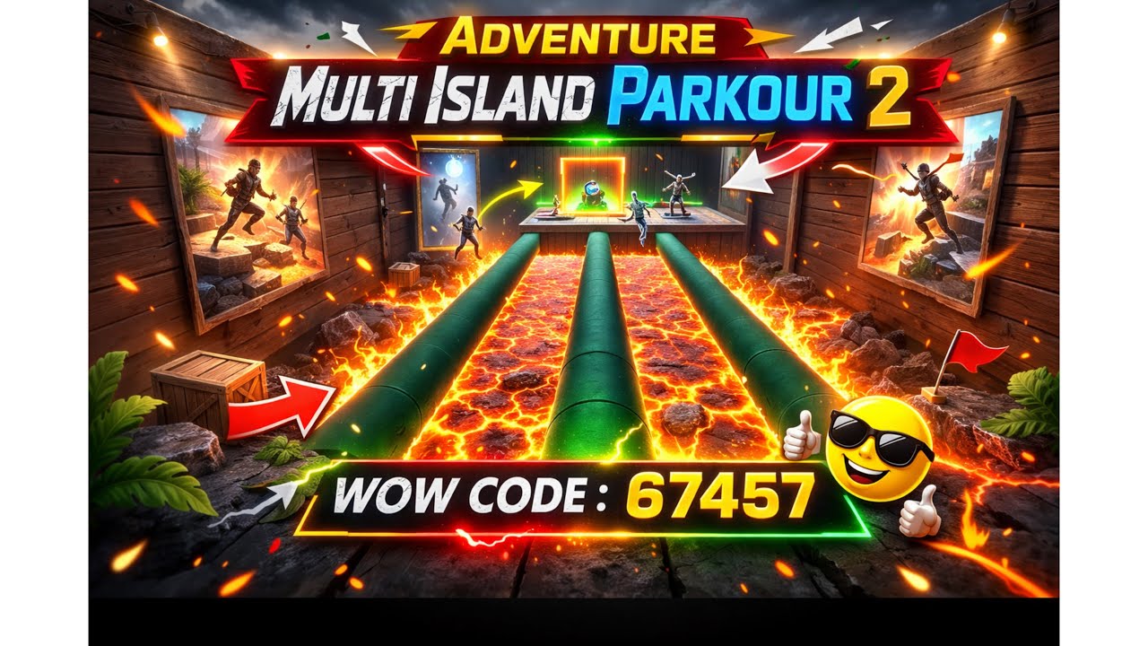 Adventure Multi Island Parkour 2 😱🔥 | BGMI WOW Mode | Wow Code 67457