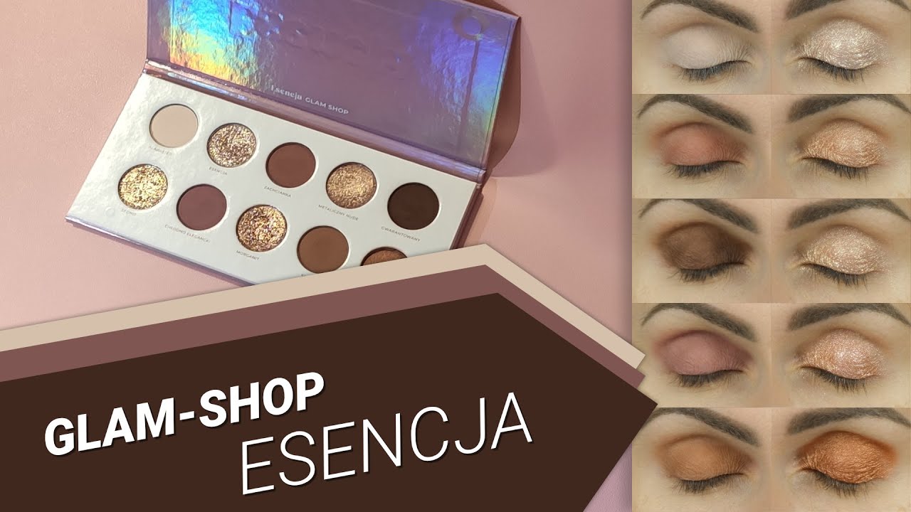 GLAM-SHOP Esencja - 10 swatches on eyelids! 😊