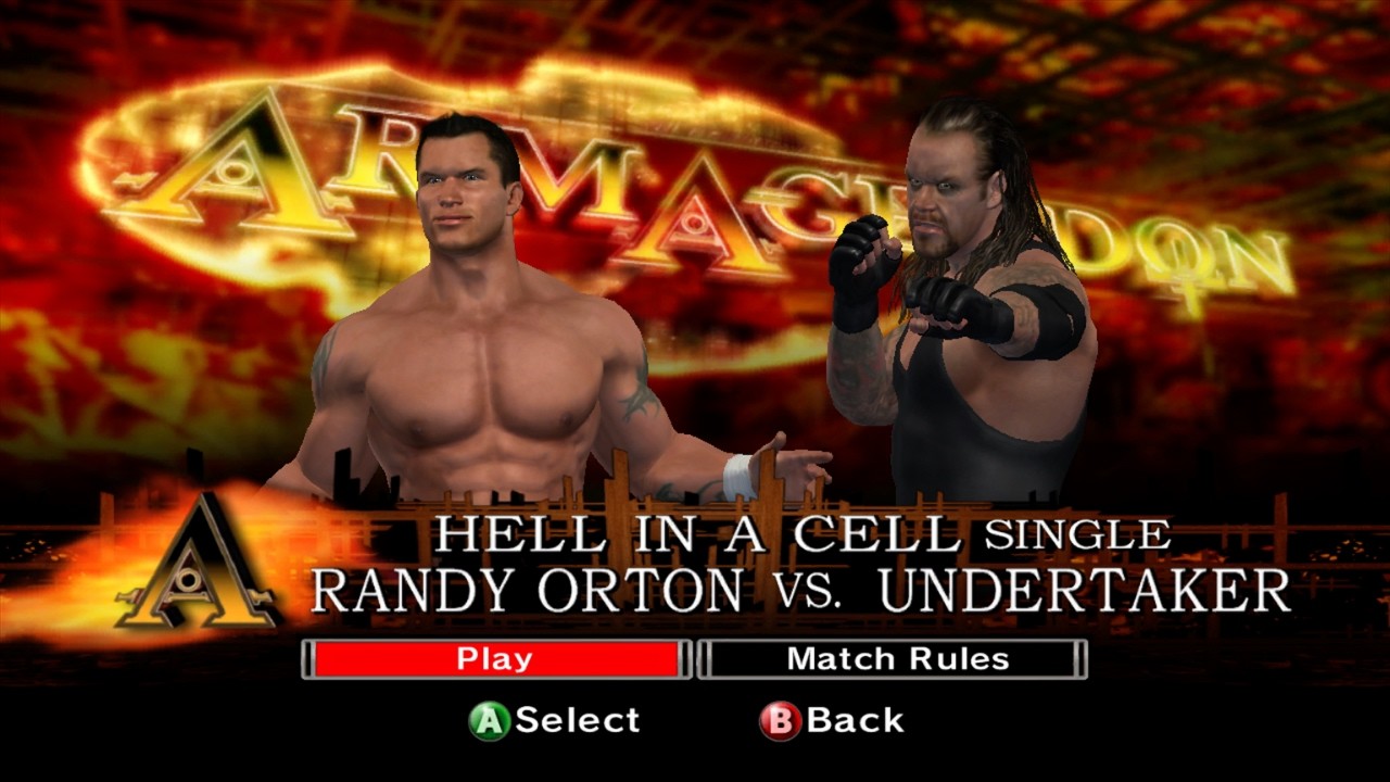WWE SmackDown vs. RAW 2007 - Рэнди Ортон против Андертейкера - Матч 