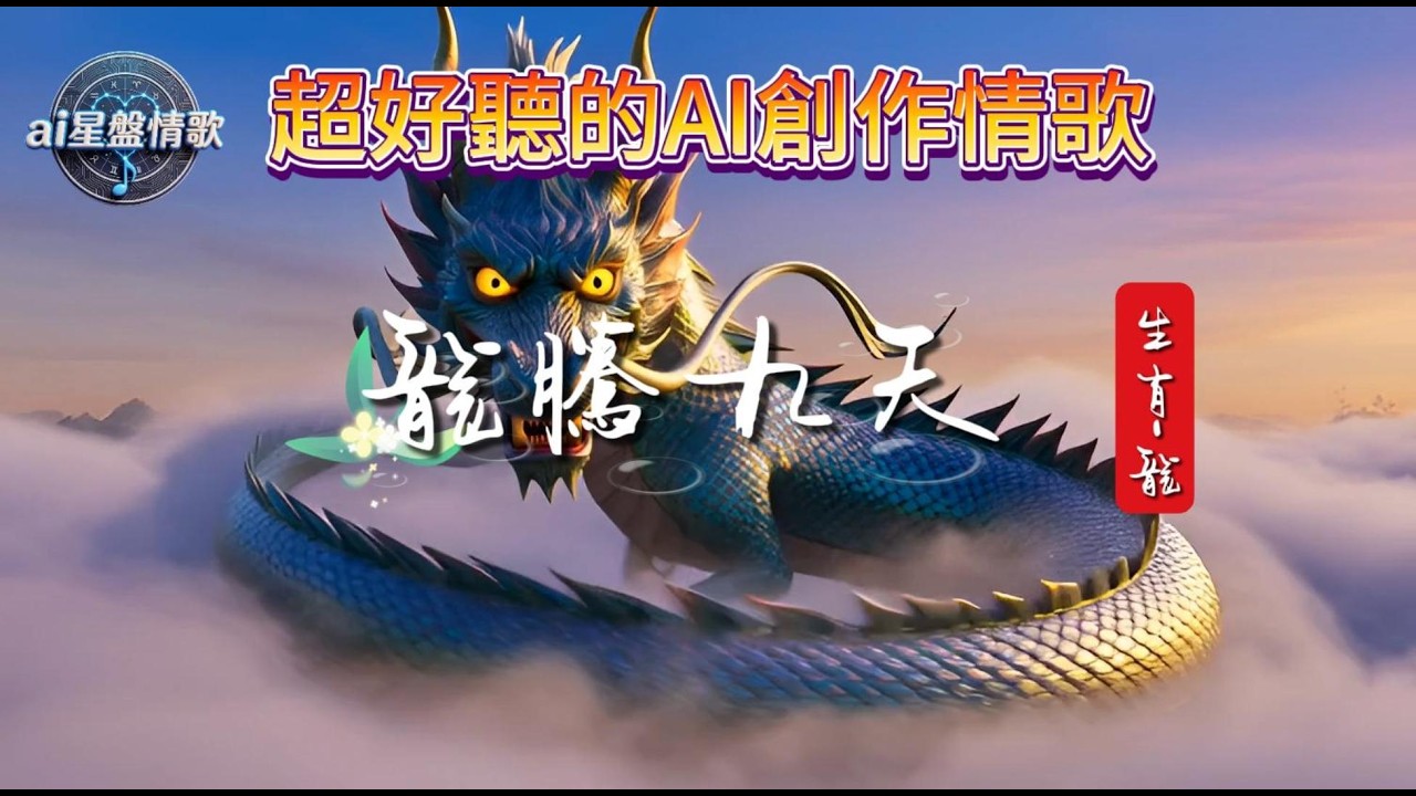 『龍騰九天』這首歌，就像『生肖-龍』一樣—一句話總結生肖龍：「用夢想照亮現實，用霸氣守護初心，是生而為王的靈魂。」 #星律AI #AI命理抒情 #星曜之音AI #AI紫微星系 #AI創作情歌