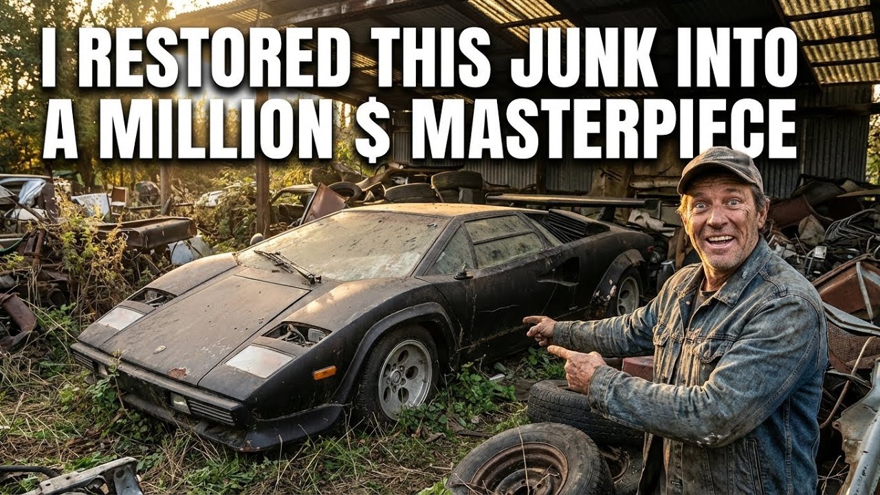 ASMR Car Restoration | Matte Black Lamborghini Countach 1985 from Abandoned Condition to Looking New