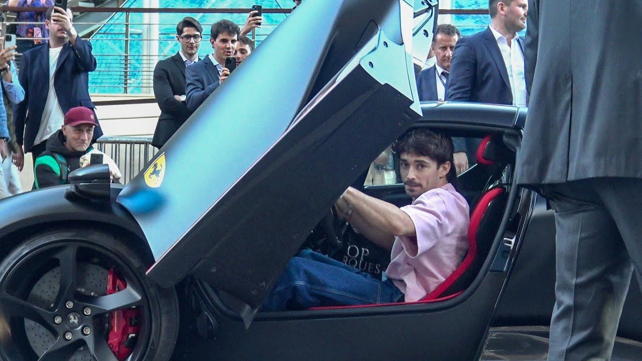 CHARLES LECLERC & ALEXANDRA ST MLEUX visiting Top Marques in Monaco today for its Opening!!