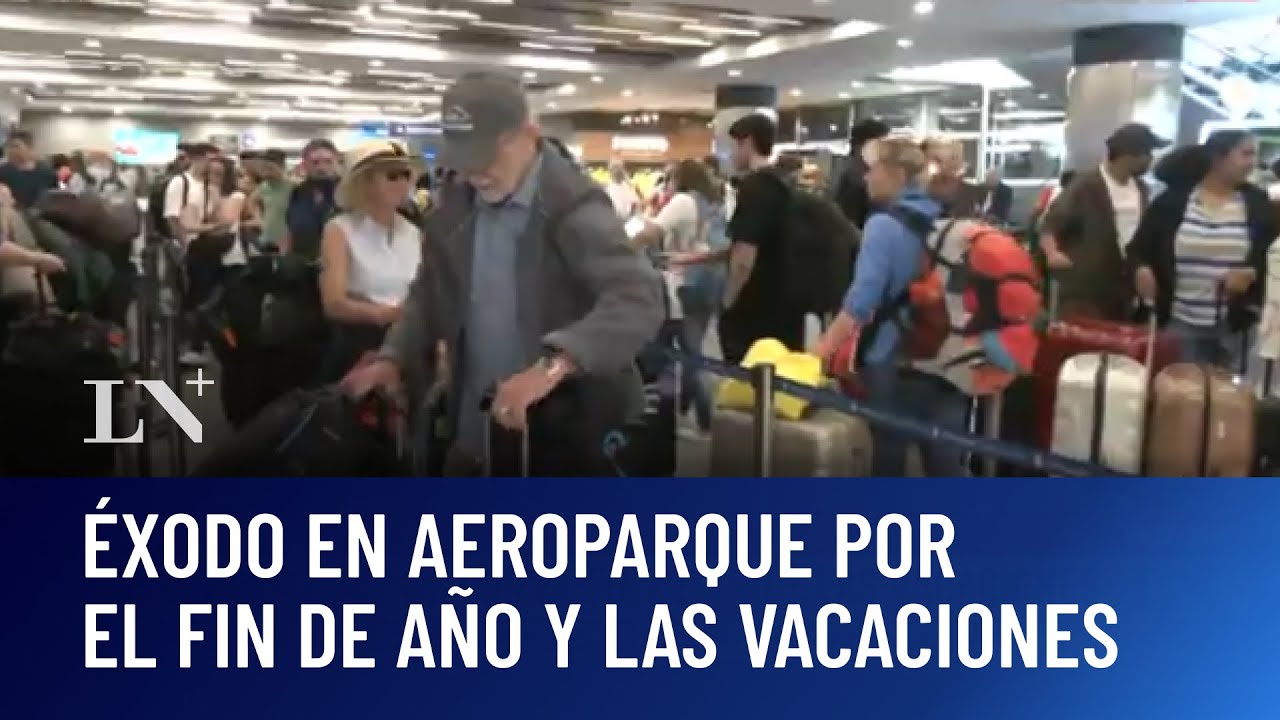 Éxodo en aeroparque por el fin de año y las vacaciones