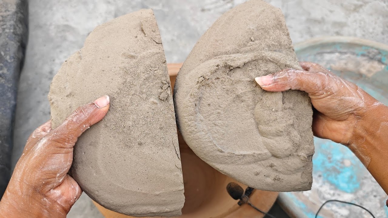 Bombastic super dusty soft chat wala mud dirt crumbl in Claypot #purecement #asmrsounds #muddirt 
