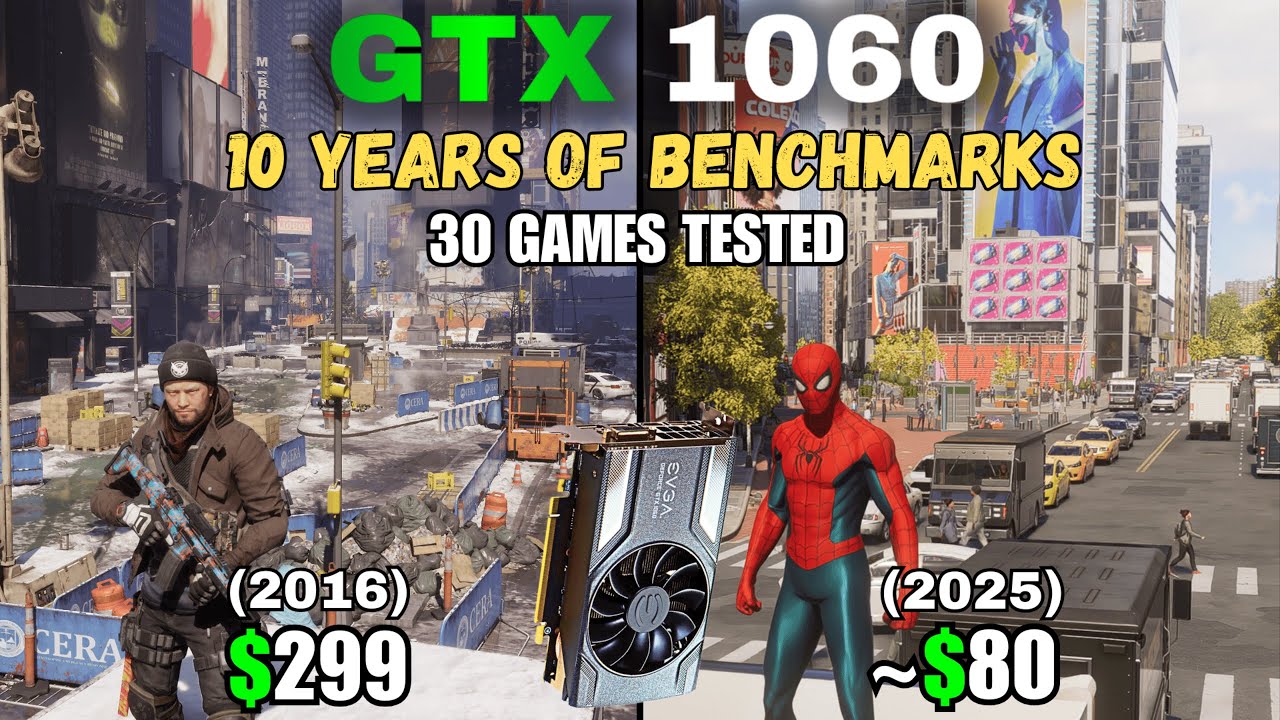 GTX 1060 in 2025 | 10 years of Benchmarks | She Had a Good Run!
