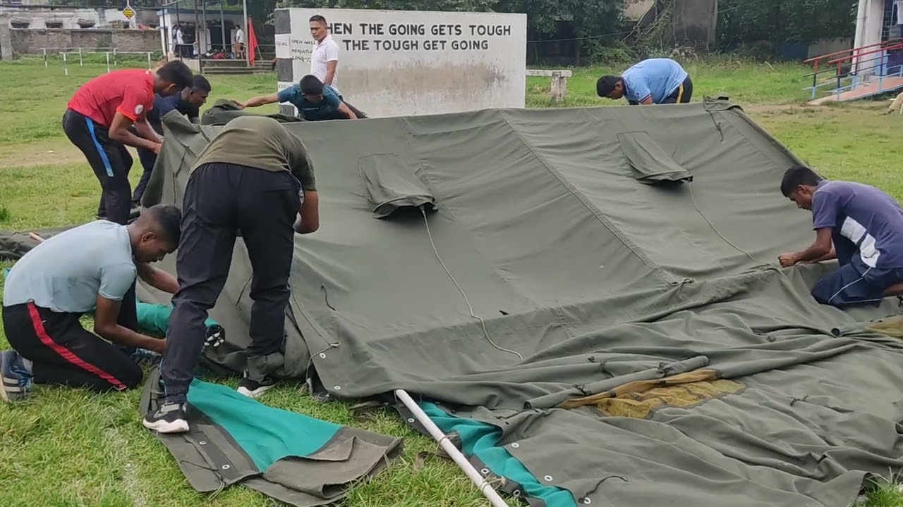 Tent Pitching practice for TSC ........