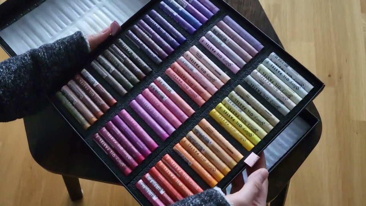 Mungyo oil pastels 120 colors unboxing & swatching