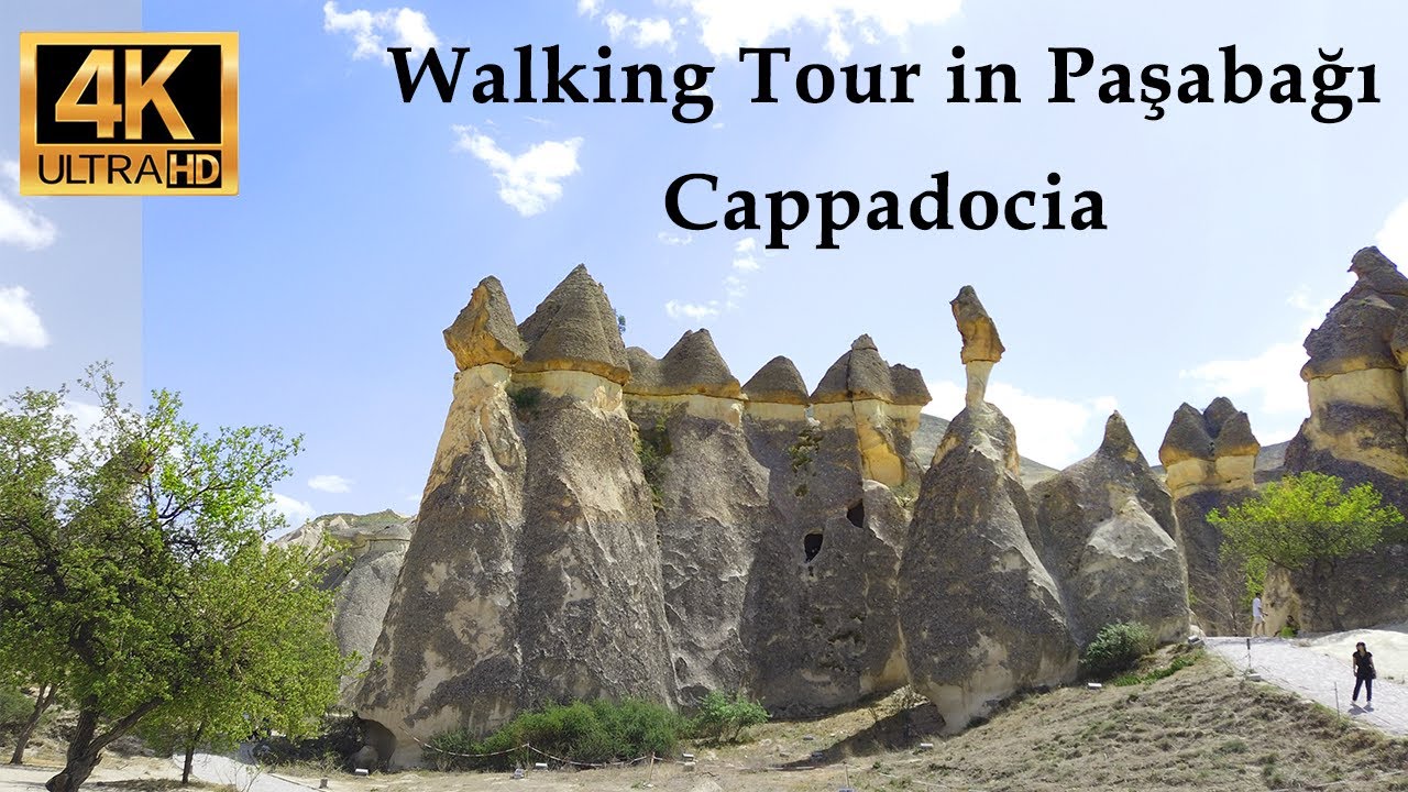 4K Walking Tour in Cappadocia Paşabağı Open Air Museum-Kapadokya Paşabağı 4K Sessiz Tur