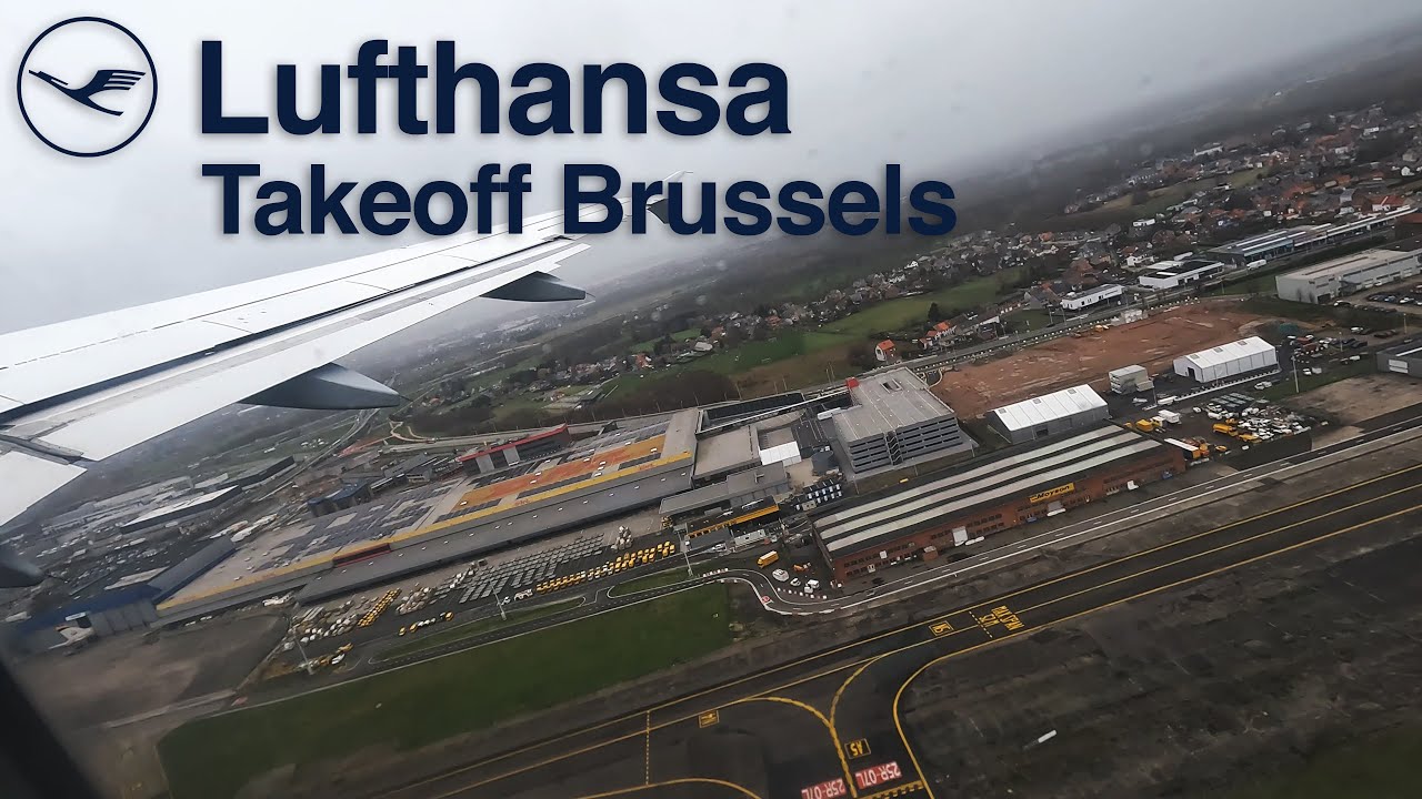 [4K] Lufthansa CityLine Airbus A319 ✈ Takeoff Brussels