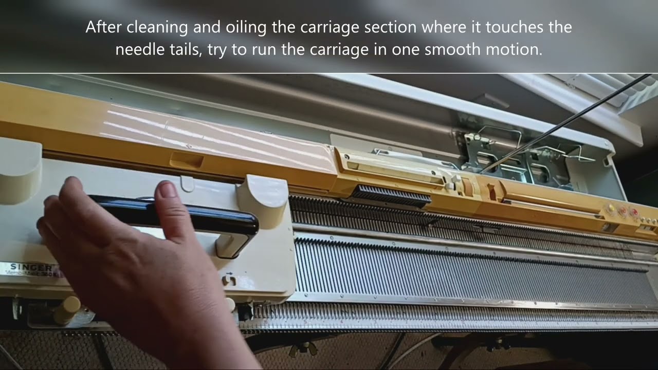 Troubleshooting Singer/Silver Reed/Studio/Riccar/ Empisal knitting machines: clanking noise