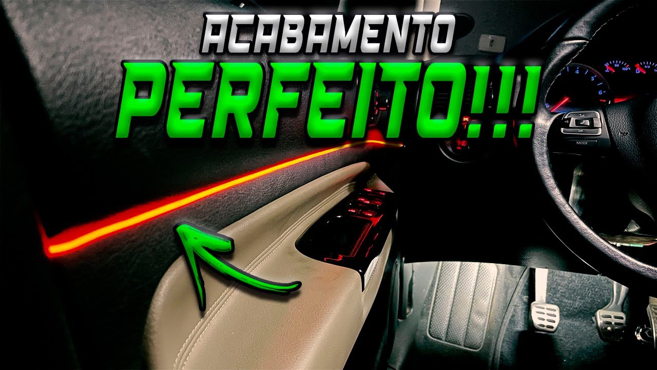 INSTALEI FITA DE LED NAS PORTAS E OLHA COMO FICOU!! (shocklight fita neon)