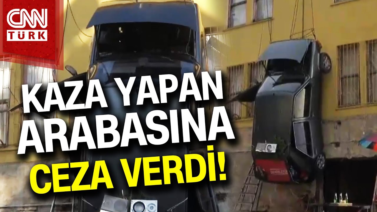 Kazayı Kendi Yaptı, Cezayı Arabası Çekti! Arabasına Sinirlenen Bir Kişi Arabasını Evine Astı #Haber