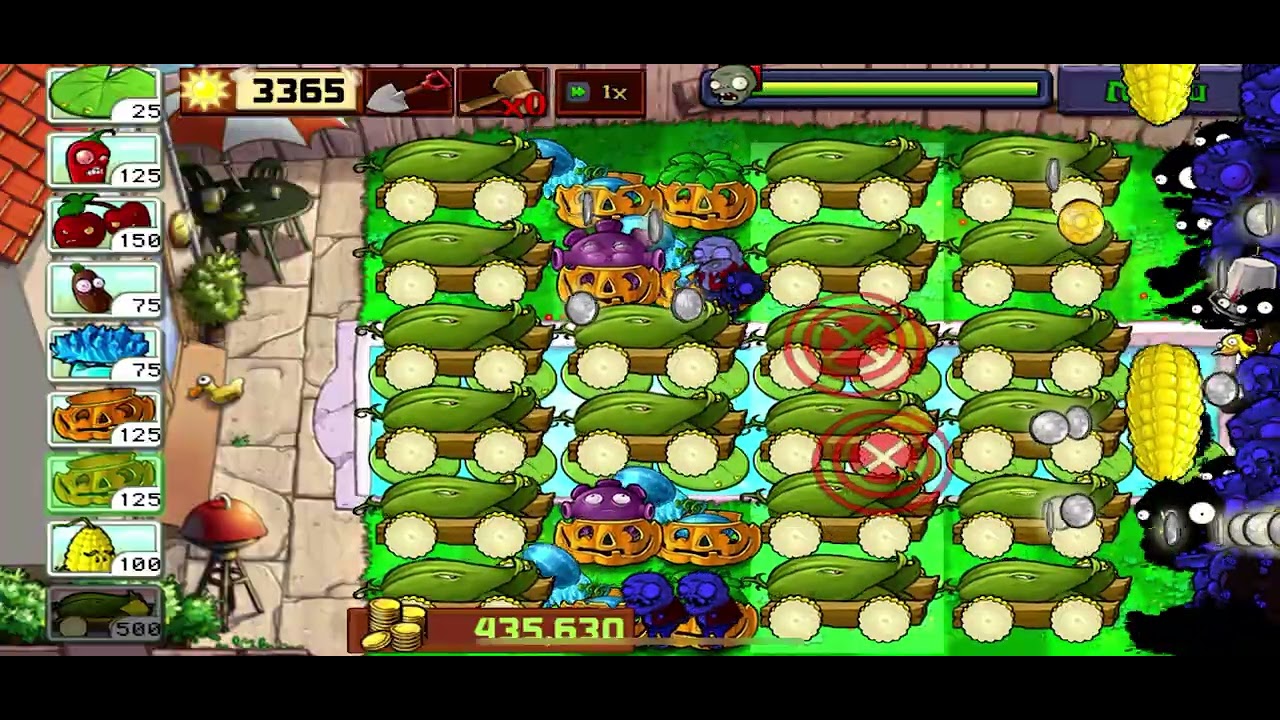 Plants vs. Zombies Puzzle - Last Stand Endless (Part 5: 20 cobs) - Flags 461 to 470