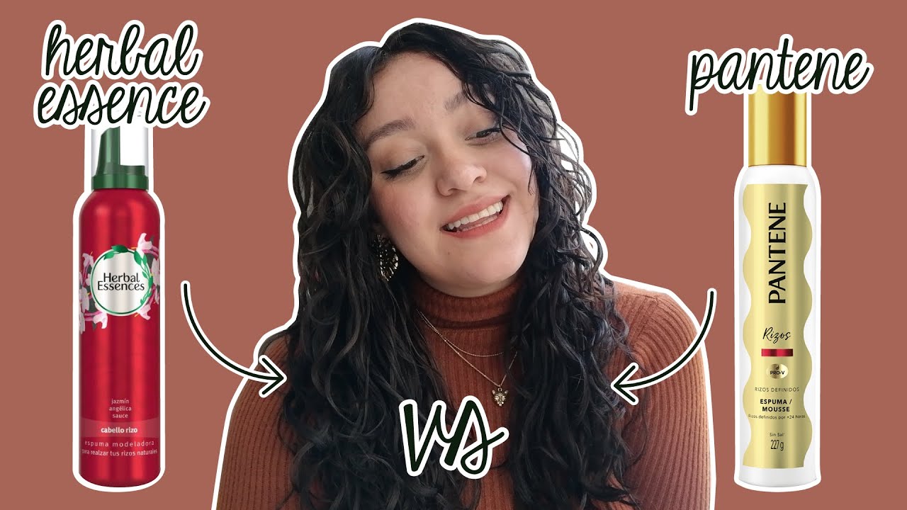 RESEÑA ESPUMA HERBAL ESSENCE vs PANTENE | comparando mousse en mi #cabelloondulado