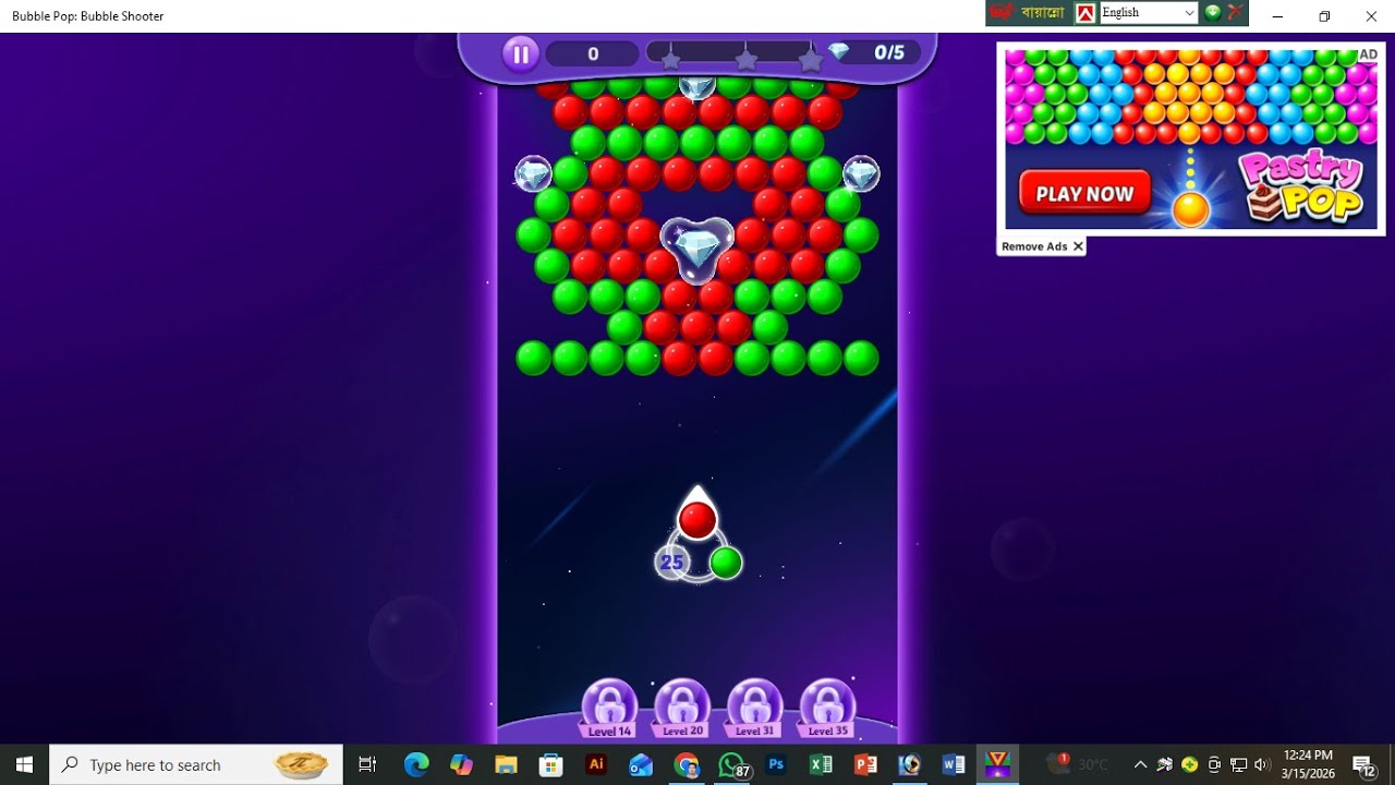 Bubble Shooter Live 🔴 | Relaxing Bubble Pop Gameplay | Level Challenge