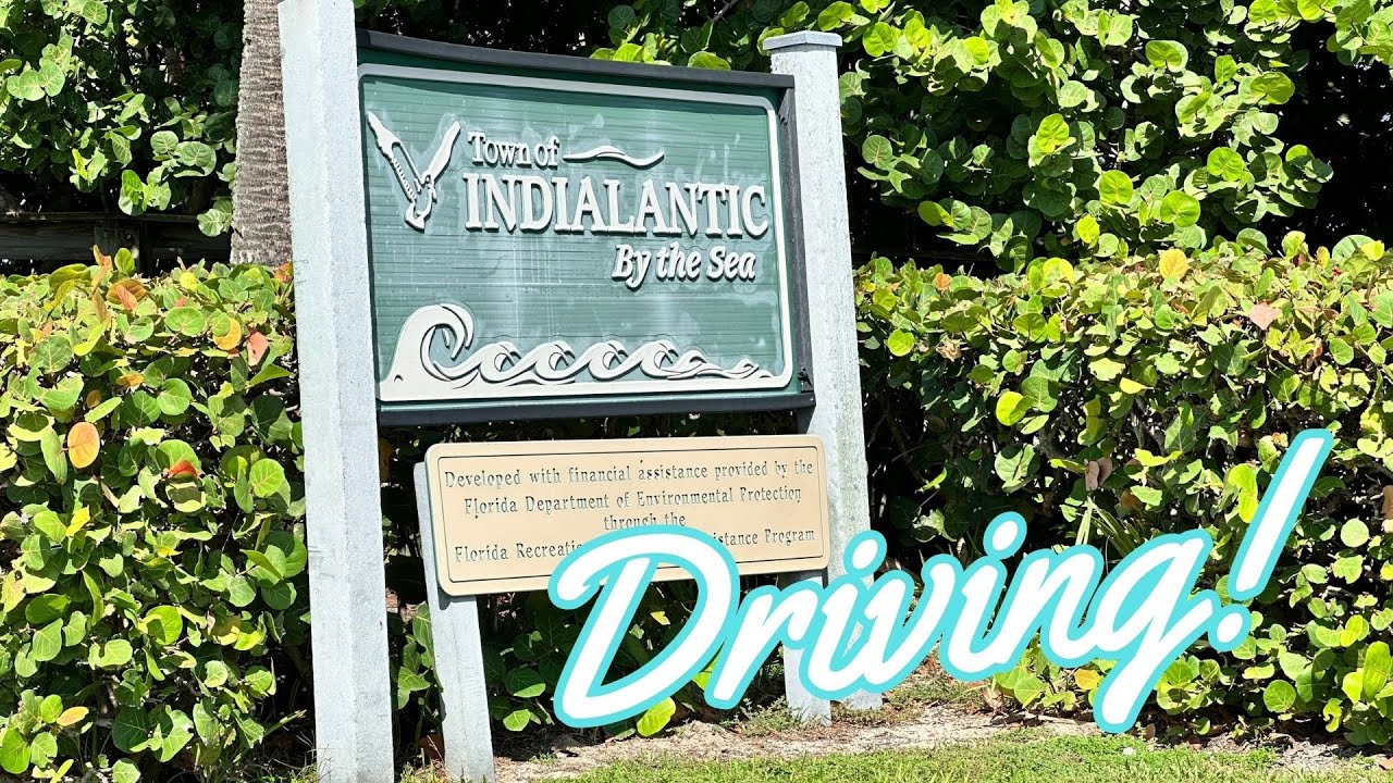 (4K) DRIVING! WALKING! Indialantic Beach, Florida 8/26/23 #travel #new