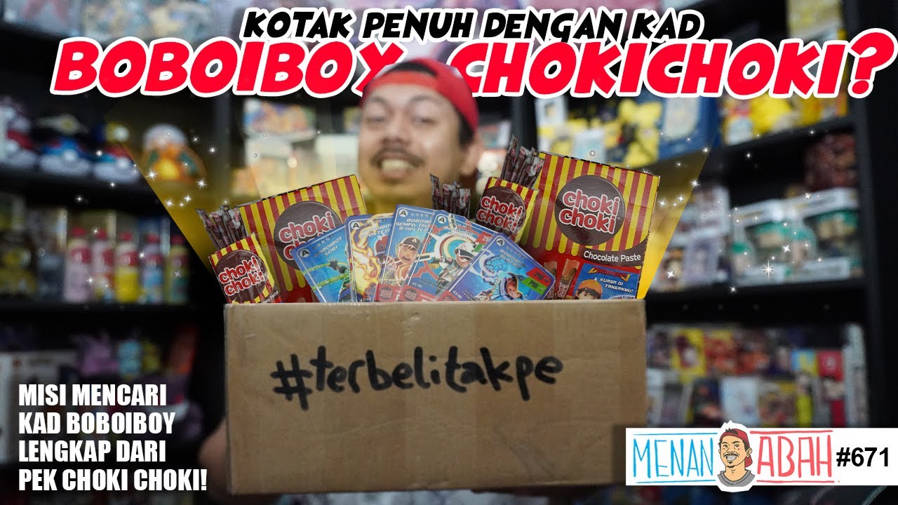 Koleksi kad BOBOIBOY X CHOKICHOKI aku dah LENGKAP dari box hadiah ni???! [Menan Abah Ep.671]