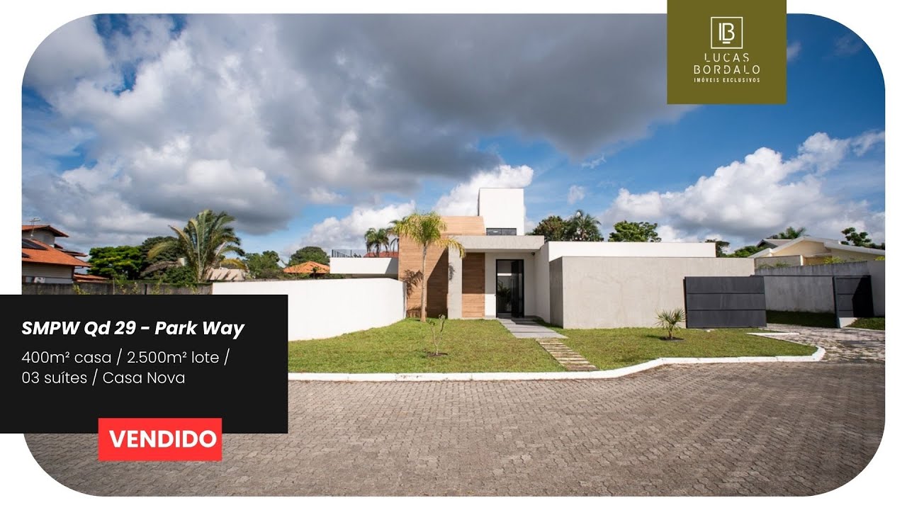 SMPW Quadra 29 - 350m² casa, 2.500m² lote, 03 suítes, Casa Nova com habite-se