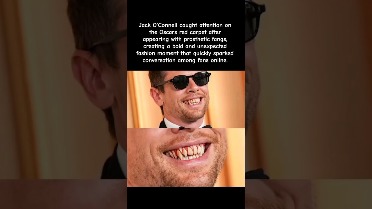 Vampire Fangs At The Oscars? Jack O'Connell Goes Viral 👀 #celebrity