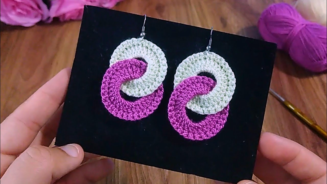 crochet easy earings/super tığişi örğü küpe