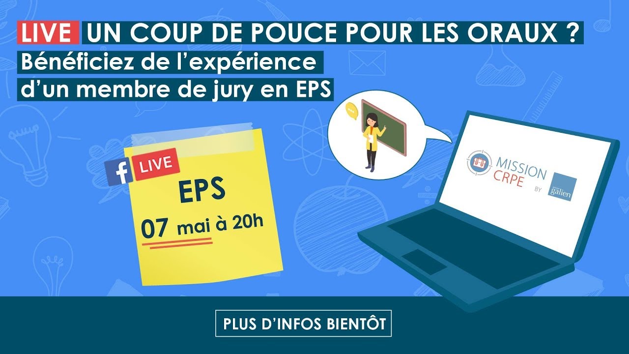 Mission CRPE : LIVE ▶️ - ADMISSION ⏰Dernière ligne droite avant l'oral d'EPS ‼️