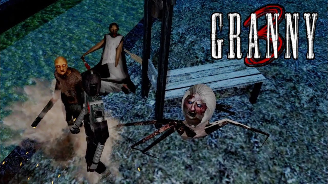 Granny 3 Remake With Granny Grandpa METO and Spider Daughter and No Weapon