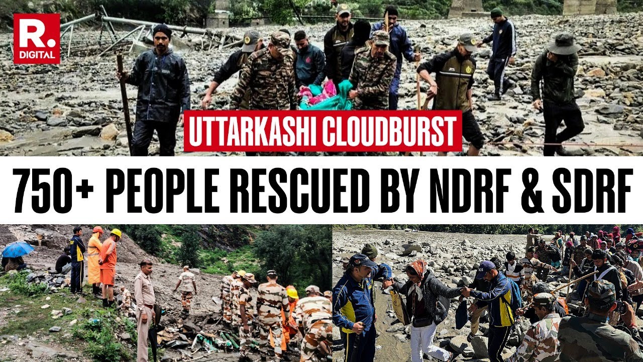 Uttarkashi Cloudburst: Rescue Operations Underway In Dharali, Over 750 People Rescued By NDRF & SDRF