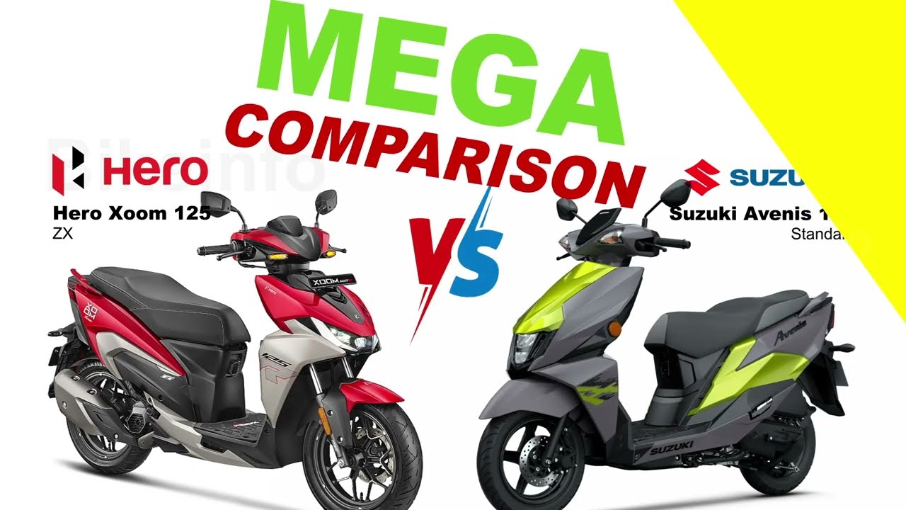 Hero Xoom 125 vs Suzuki Avenis 125 | Mega Comparison @bikeinfo-199 #automobile #bikecompare