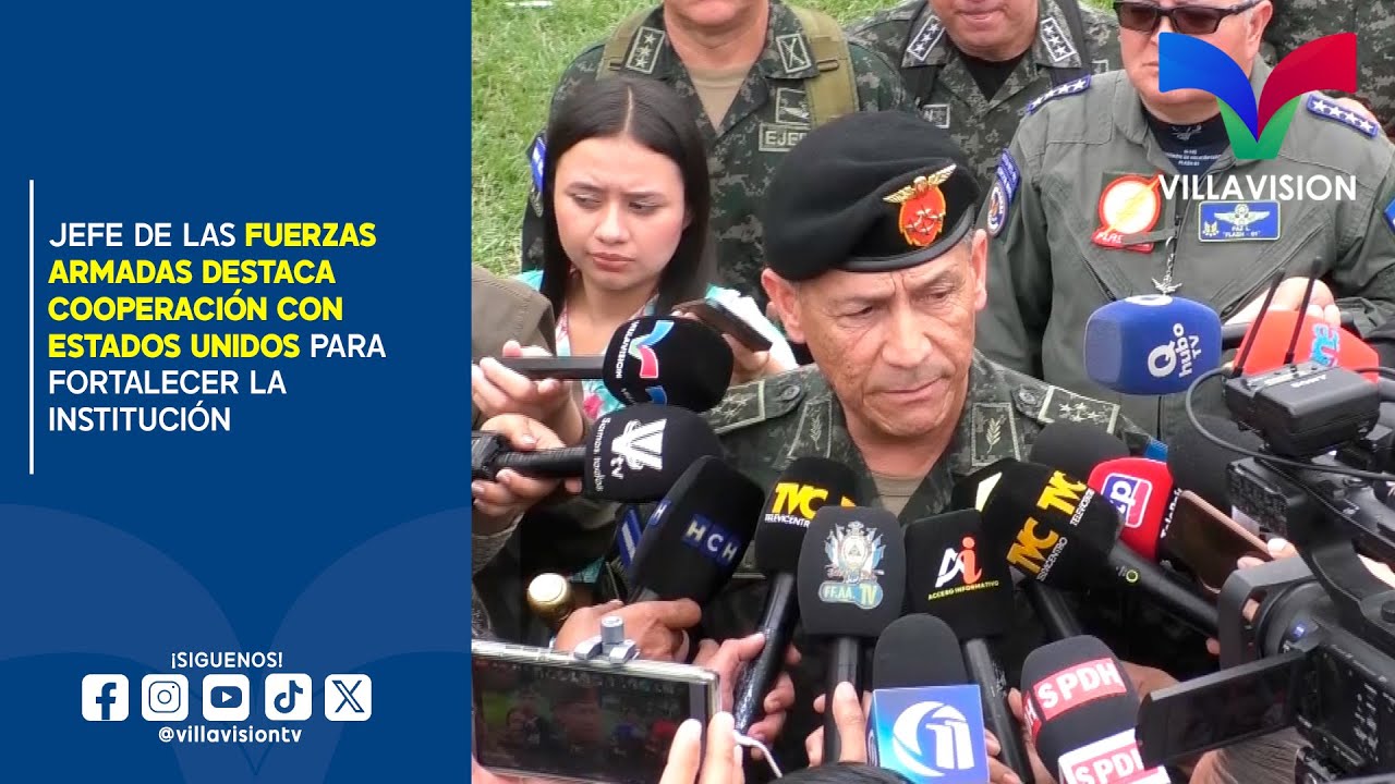 JEFE DE LAS FUERZAS ARMADAS DESTACA COOPERACIÓN CON ESTADOS UNIDOS PARA FORTALECER LA INSTITUCIÓN