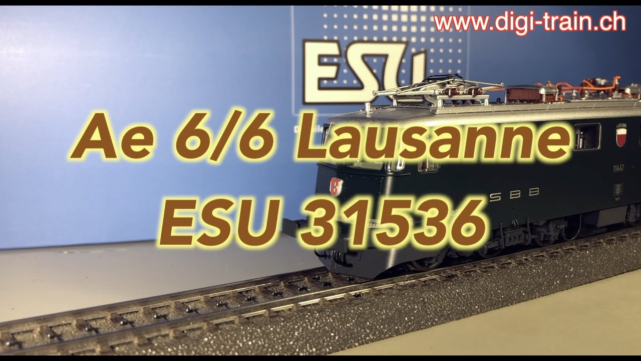 Ae 6/6 11447 Lausanne de ESU en H0: Le test