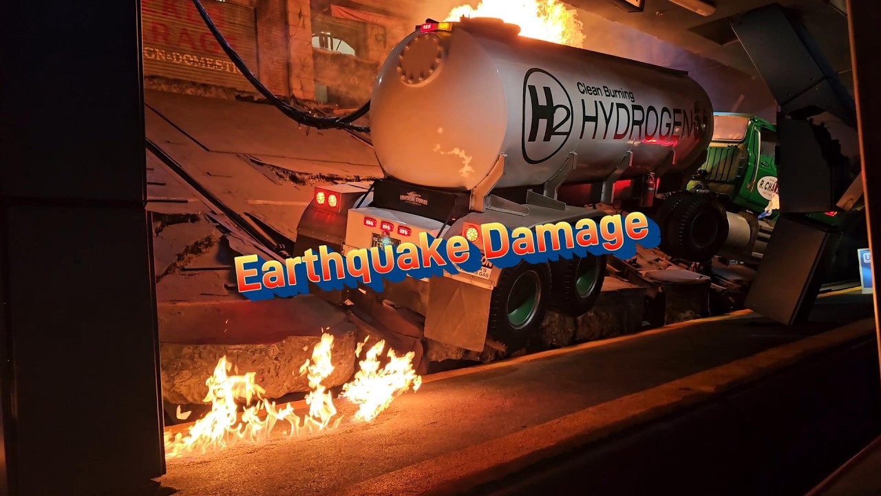 Universal Hollywood Earthquake Subway #earthquake #subway #fire #flood #studiotours