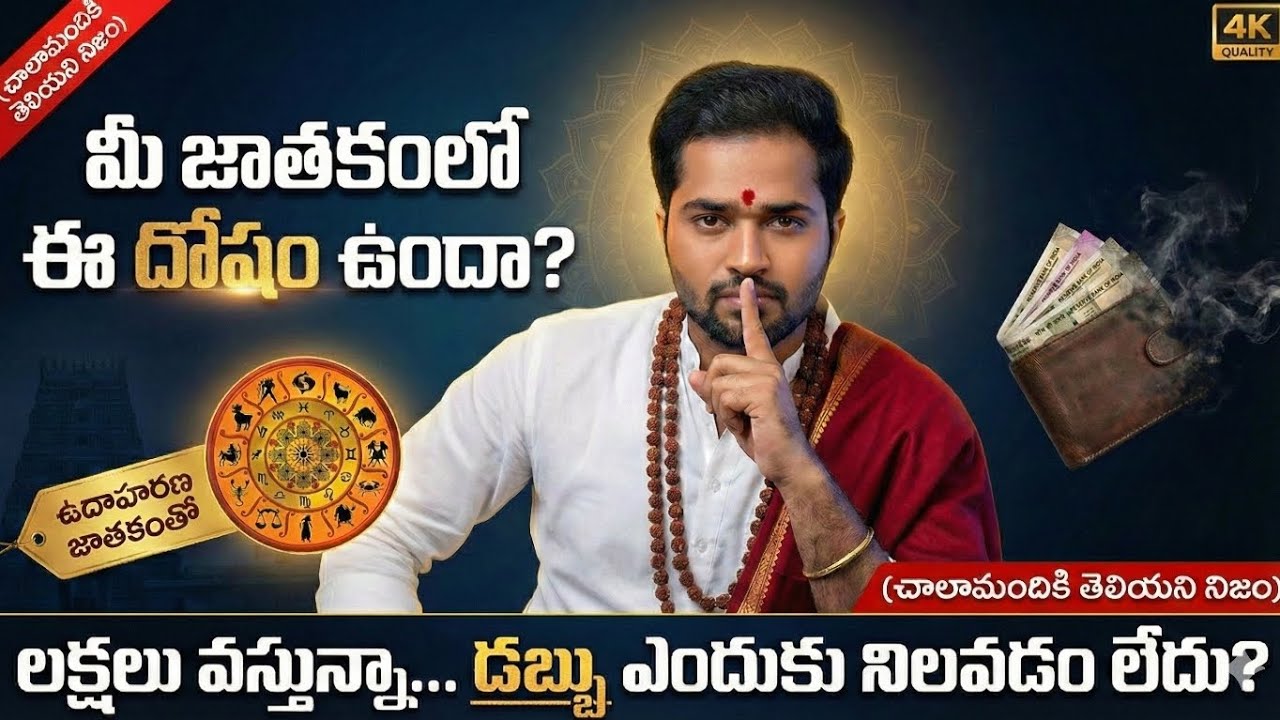 జాతకంలో ఈ ఒక్క దోషం ఉంటే? మీరు ఎంత సంపాదించినా వృధానే! | Money Problems Astrology in Telugu