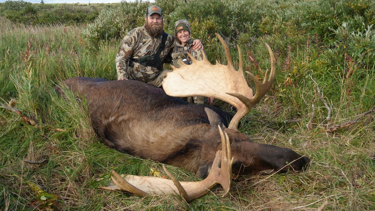Giant Alaska Moose Down in 1 Day | Husband & Wife Hunt - Stuck N The Rut 214