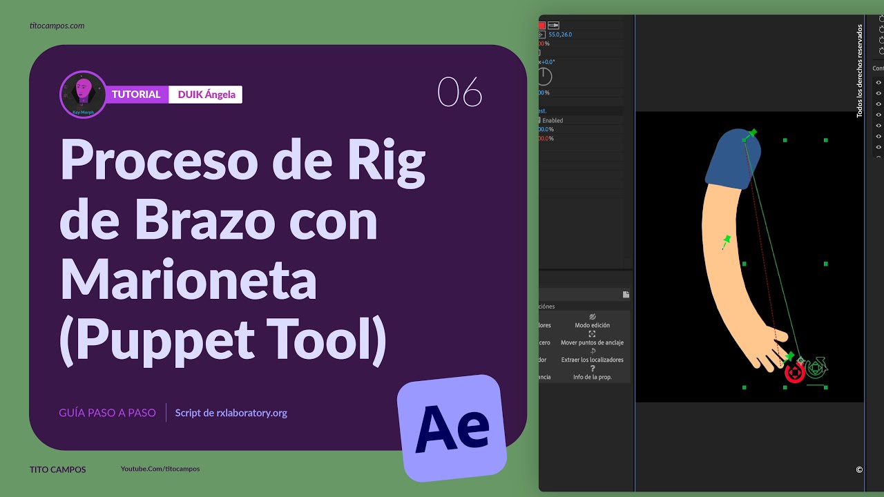 DUIK Ángela | 06 | Proceso Rig de Brazo – Marioneta (Puppet) – Tutorial/Guía Paso a Paso en Español